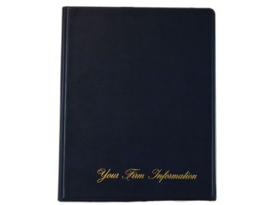 Executive Note Pad Holder - Blue with Imprint